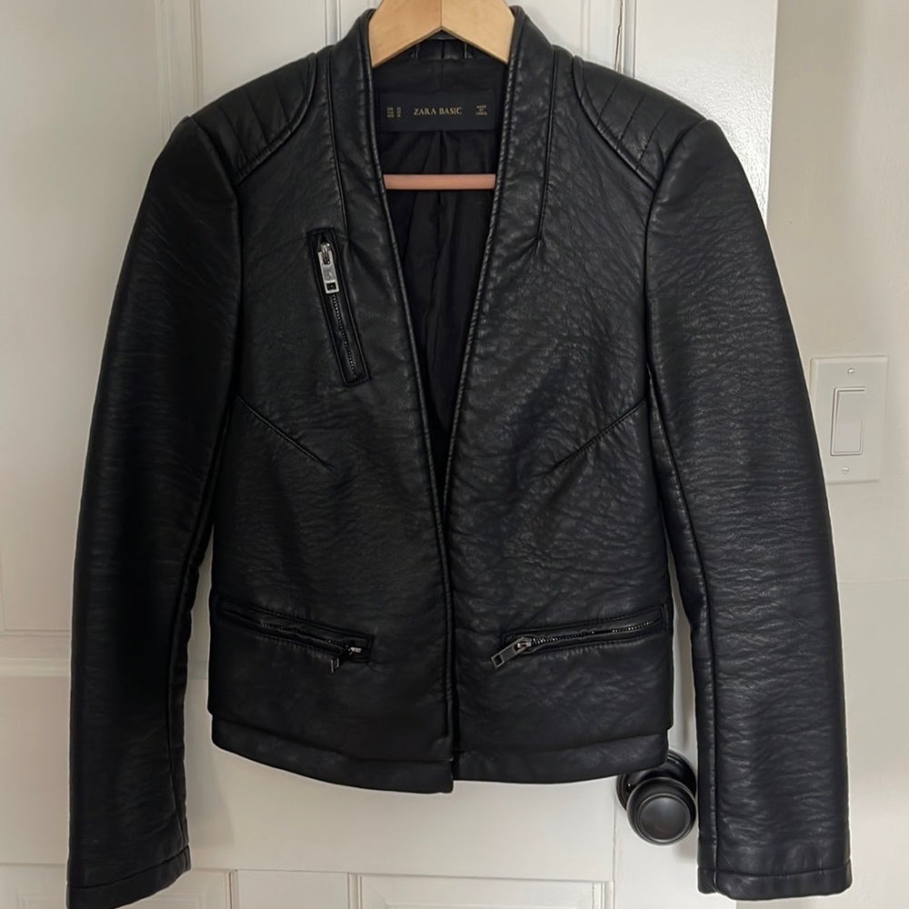Zara Faux Leather Moto Jacket